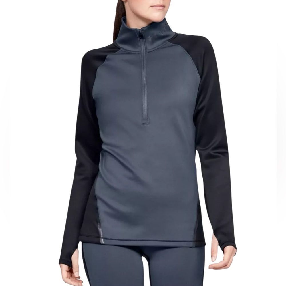 Under Armour ColdGear Sweatshirt 1/2 Zip Color Block Size Small